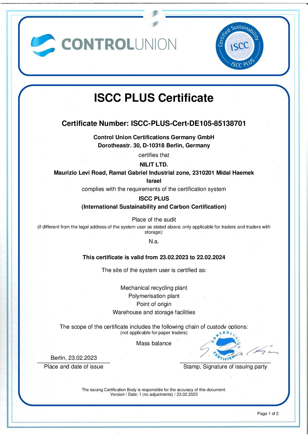 ISCC PLUS